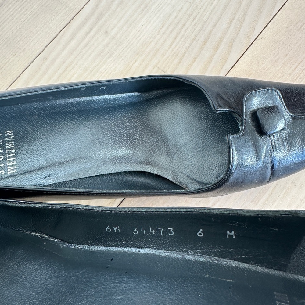 Black Stuart Weitzman Kitten Heel Pointed Toe - image 4